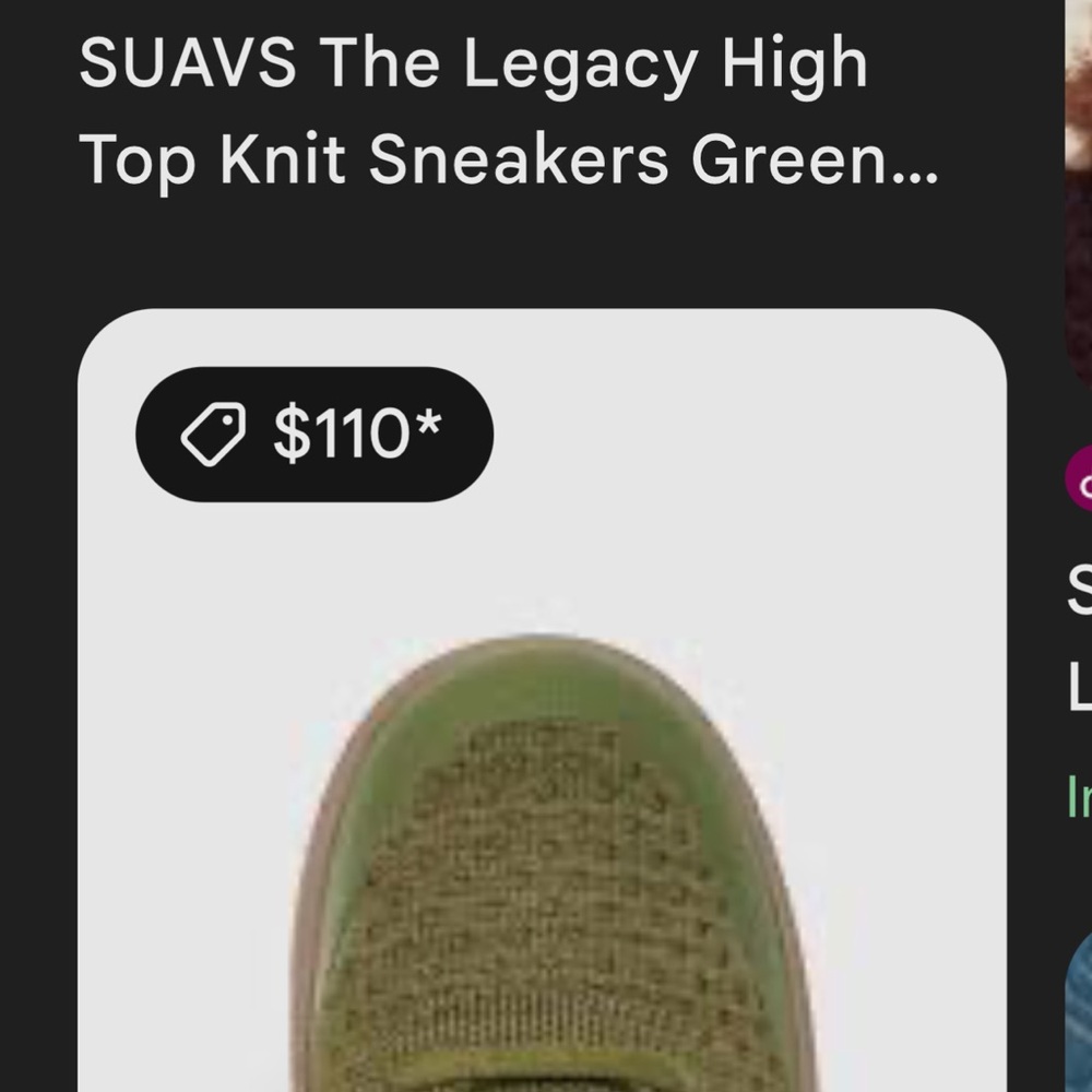 Suavs Olive Green Women's Sneakers Very Breathable size 6 - Picture 8 of 9